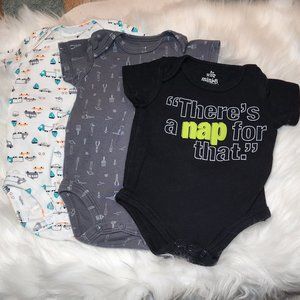 Boys Short Sleeve Bodysuits 3M
